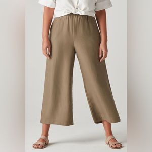 VETTA Elastic Waist Wide Leg Pant